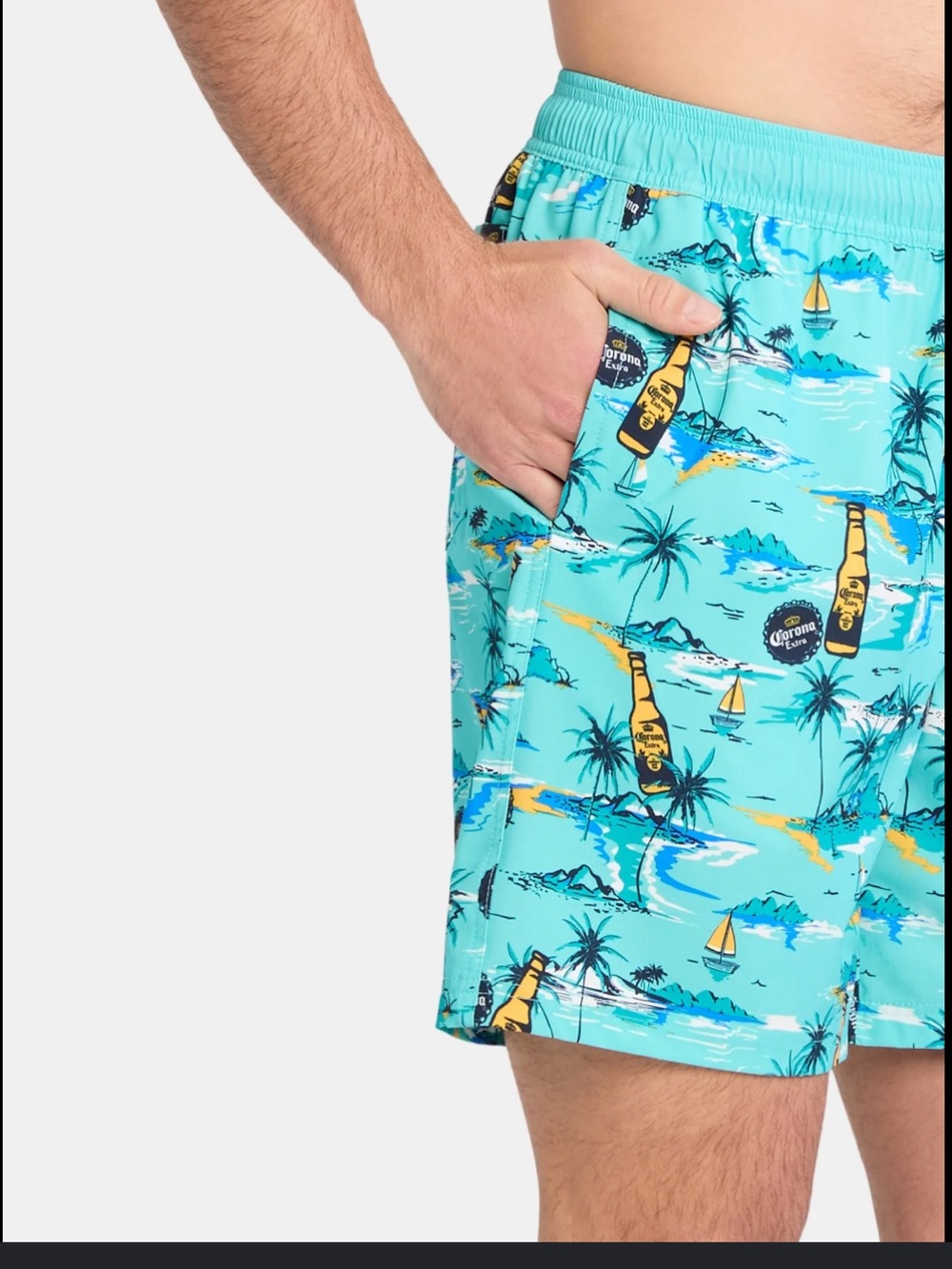 Corona beer swim trunks Size 32-34 sk169